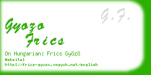 gyozo frics business card